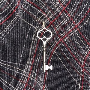 Single Key earring handmade